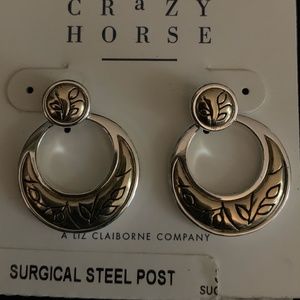 Crazy Horse Silver Earrings